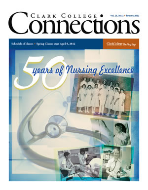 Cover of the spring 2012 issue of Clark College Connections