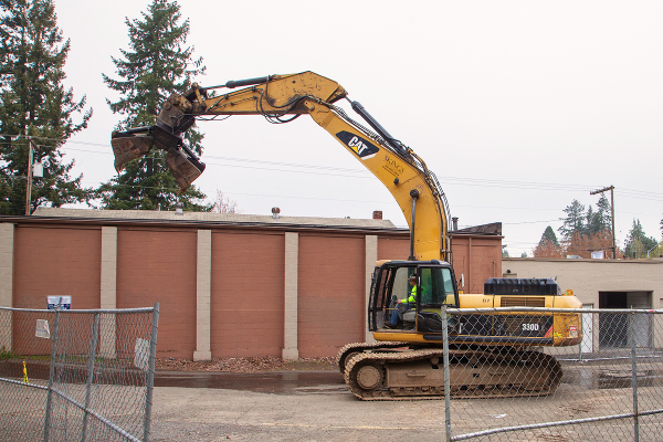 Demolition begins on corner of Fourth Plain and Ft. Vancouver Way