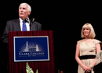 Bill and Jeanne Firstenburg at Clark College Commencement 2012