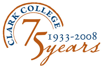 Clark College 75th anniversary logo