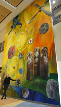 “Flight of the Mind, Exploration of the Heart” mural