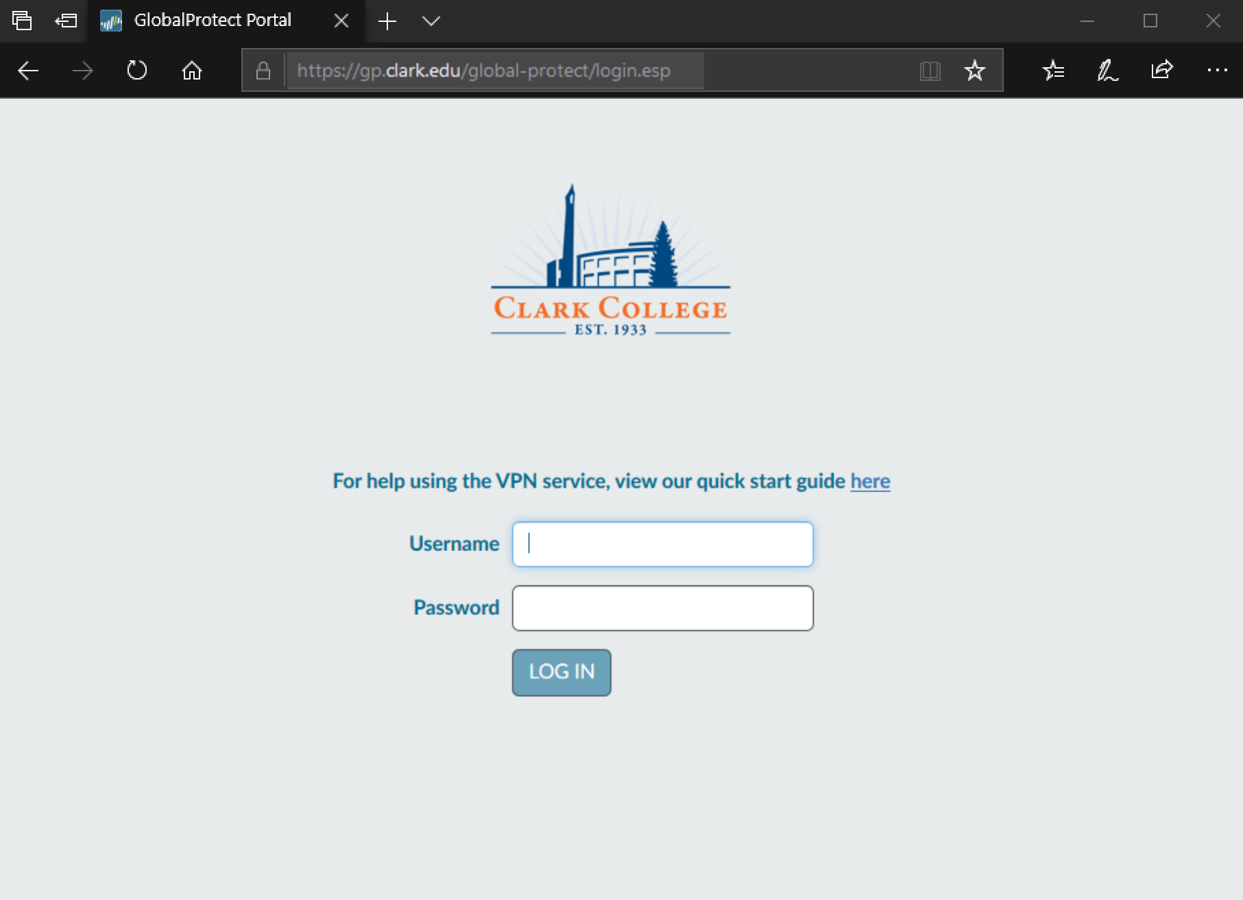 Clark portal login