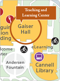 Map of the Teaching and Learning Center