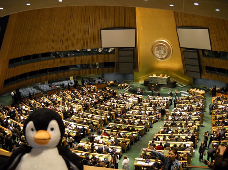 Oswald at the United Nations Building in New York City