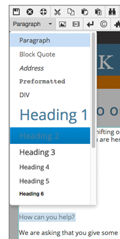 formatting styles