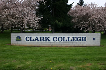 Clark College entrance sign