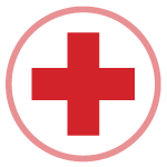 red cross icon for health care and bioscience