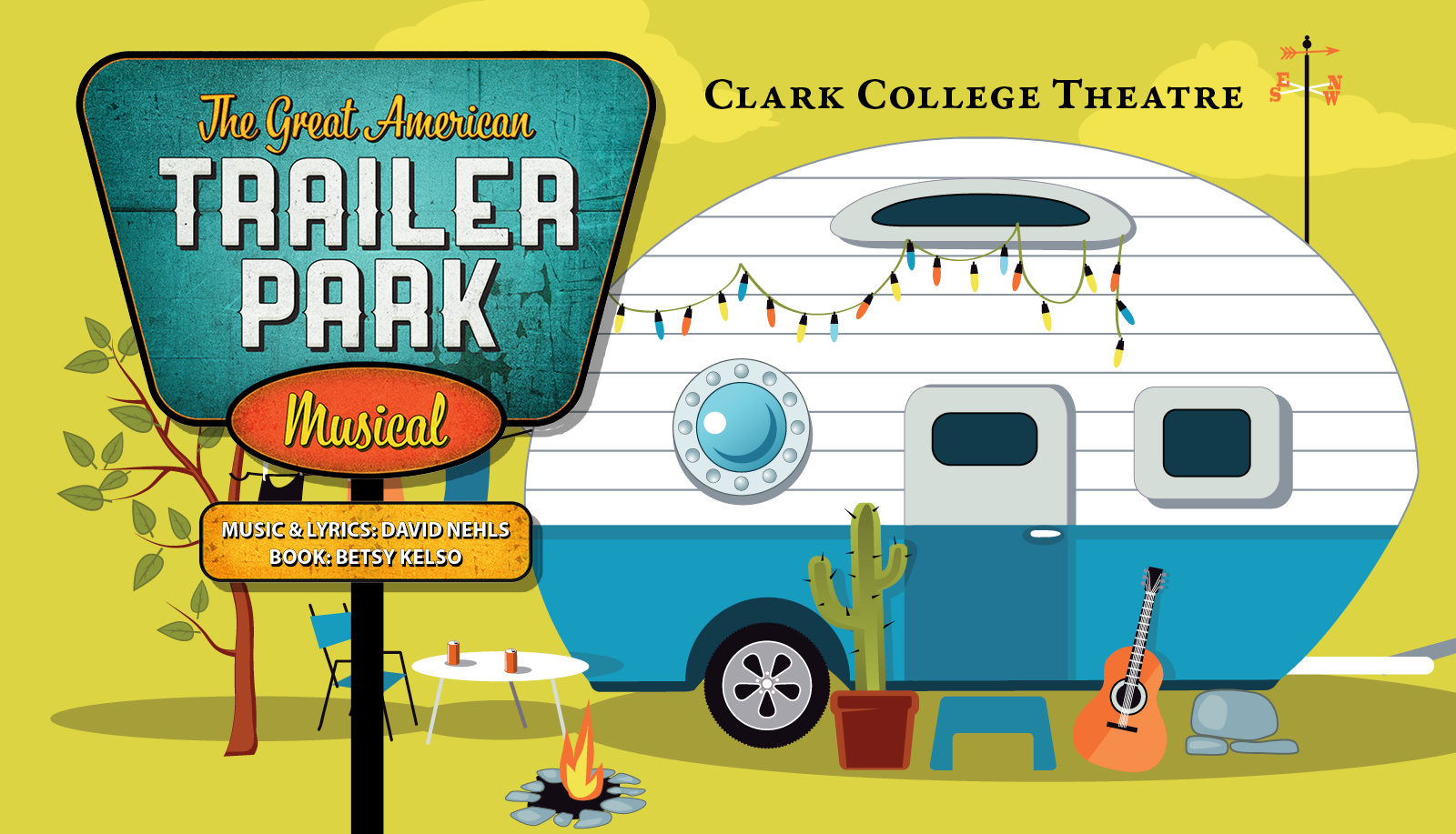 Illustration of a trailer with a trailer park sign