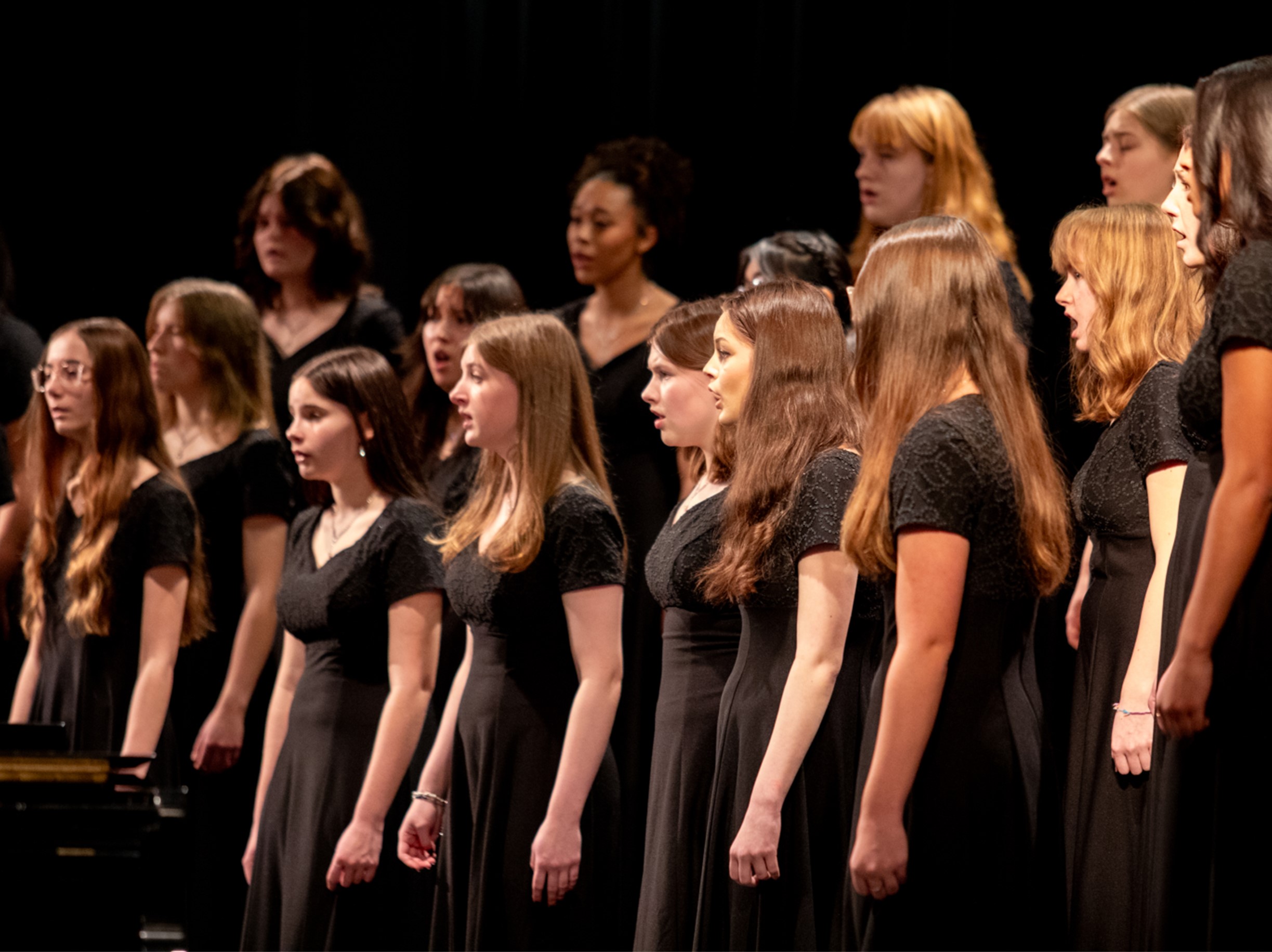 Students singing at the Choral Festival 