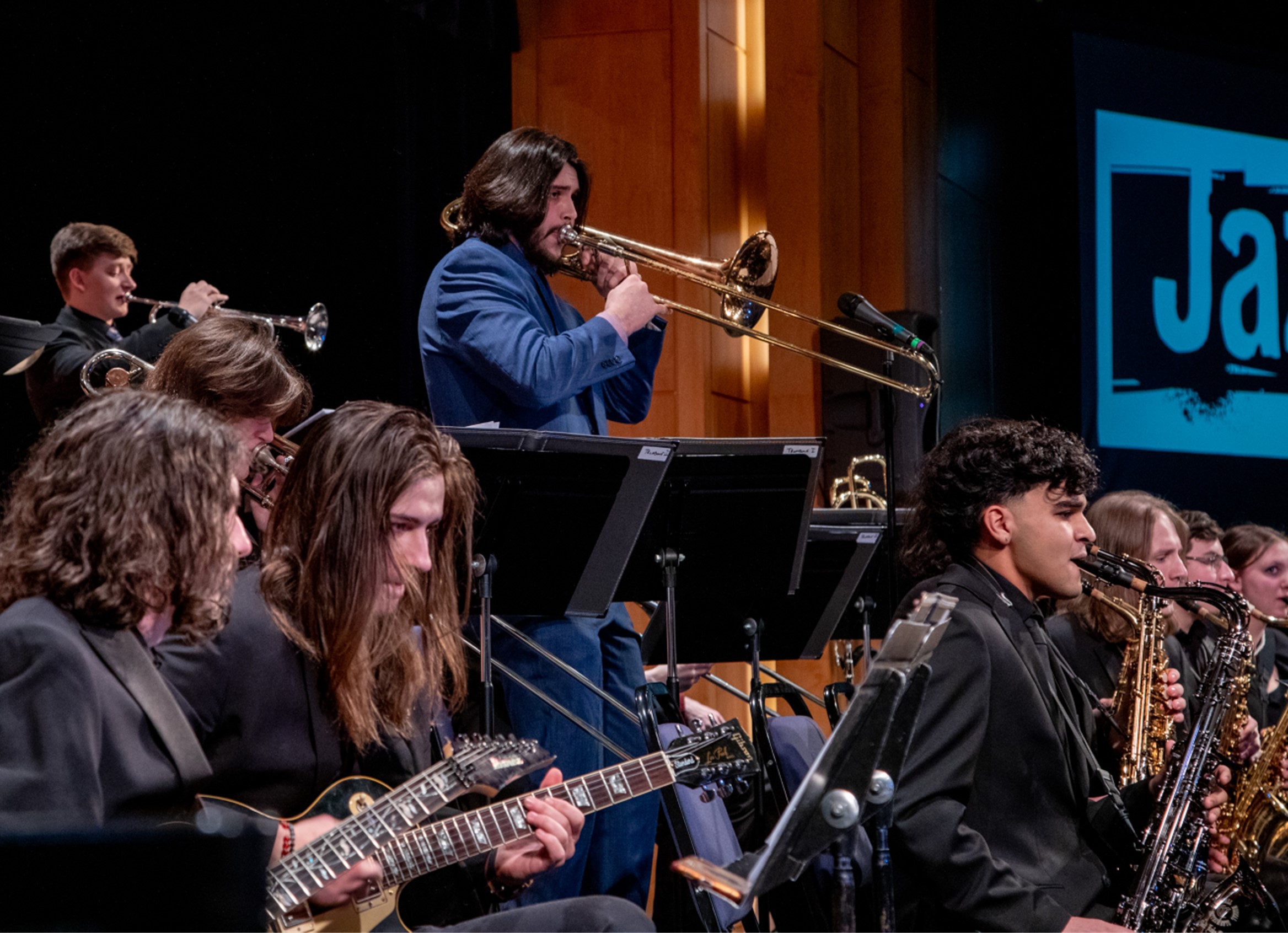 Student performing at Jazz Festival 