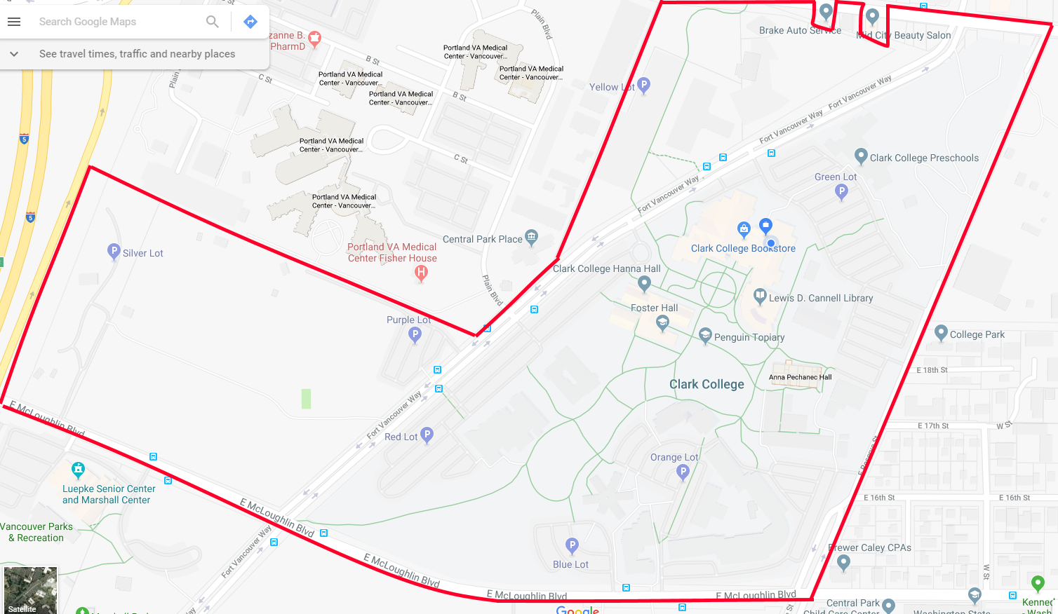 Main Campus Clery Map