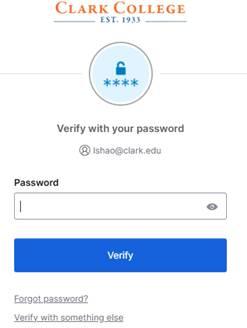Authentication screen asking for your Password