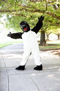 Oswald with hands out