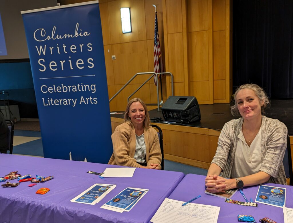 At the Columbia Writers Series table, English professors xxxx and xxxx invited the college community to meet writer Sindya Bhanoo on Oct. 19.