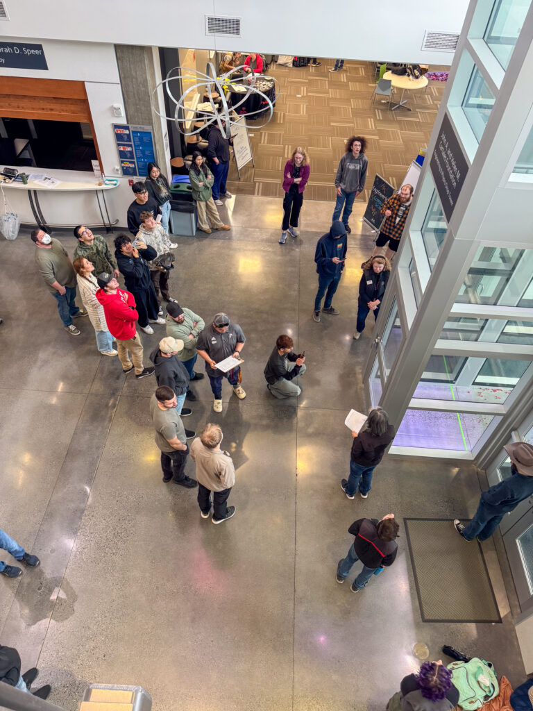 overhead view of STEM building