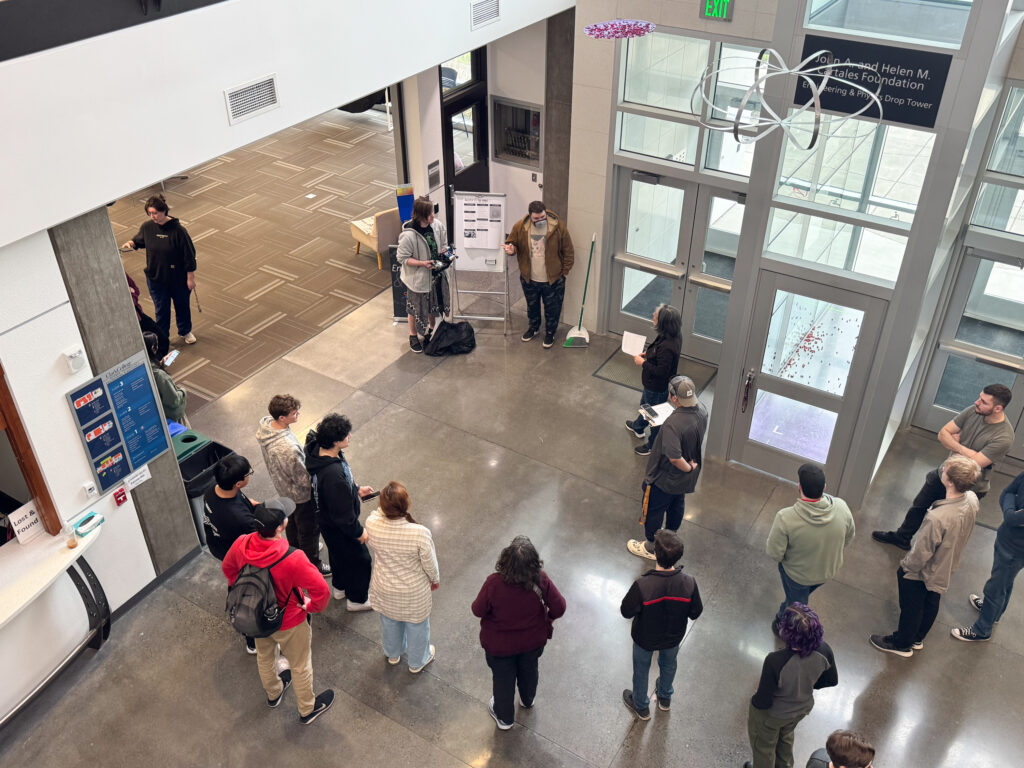 overhead view of STEM building