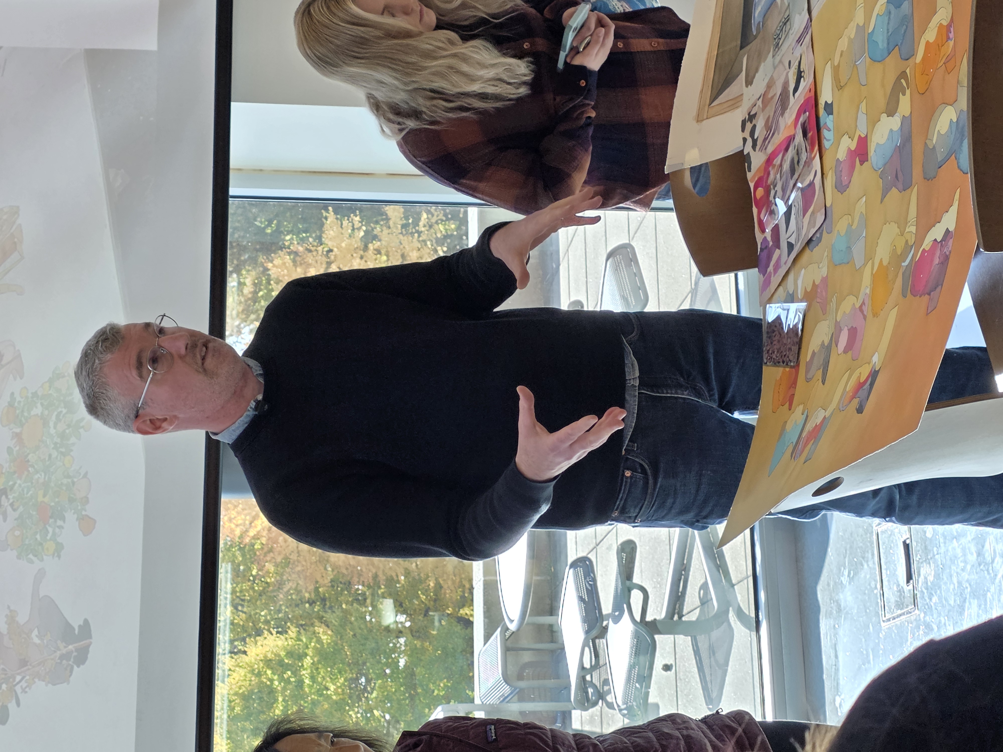 Visiting artist speak to students