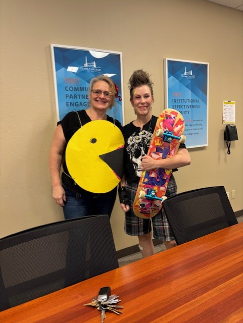 Christy Campbell and Darci Feider in costume