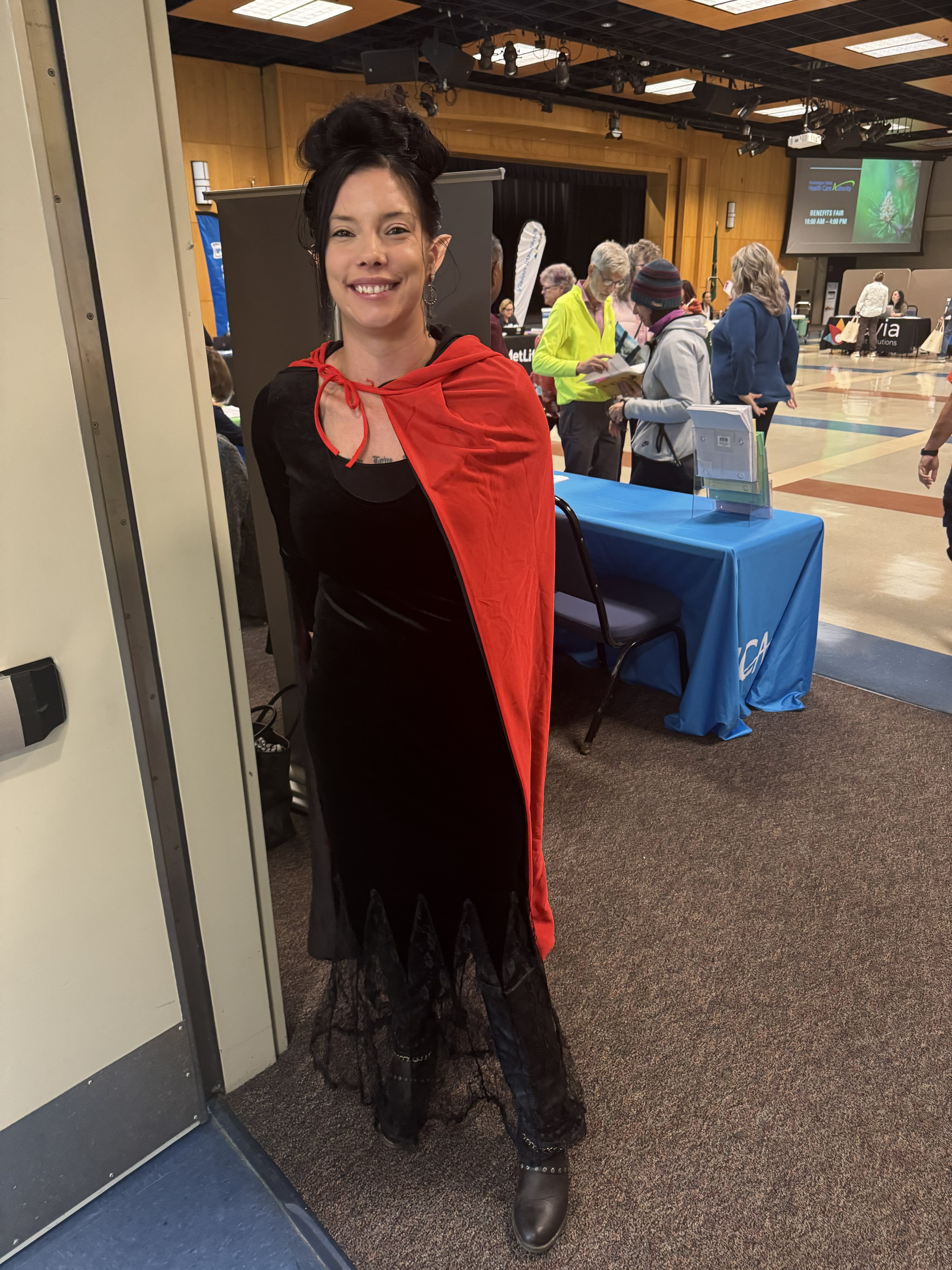 Jerrika Lightley in a vampire costume