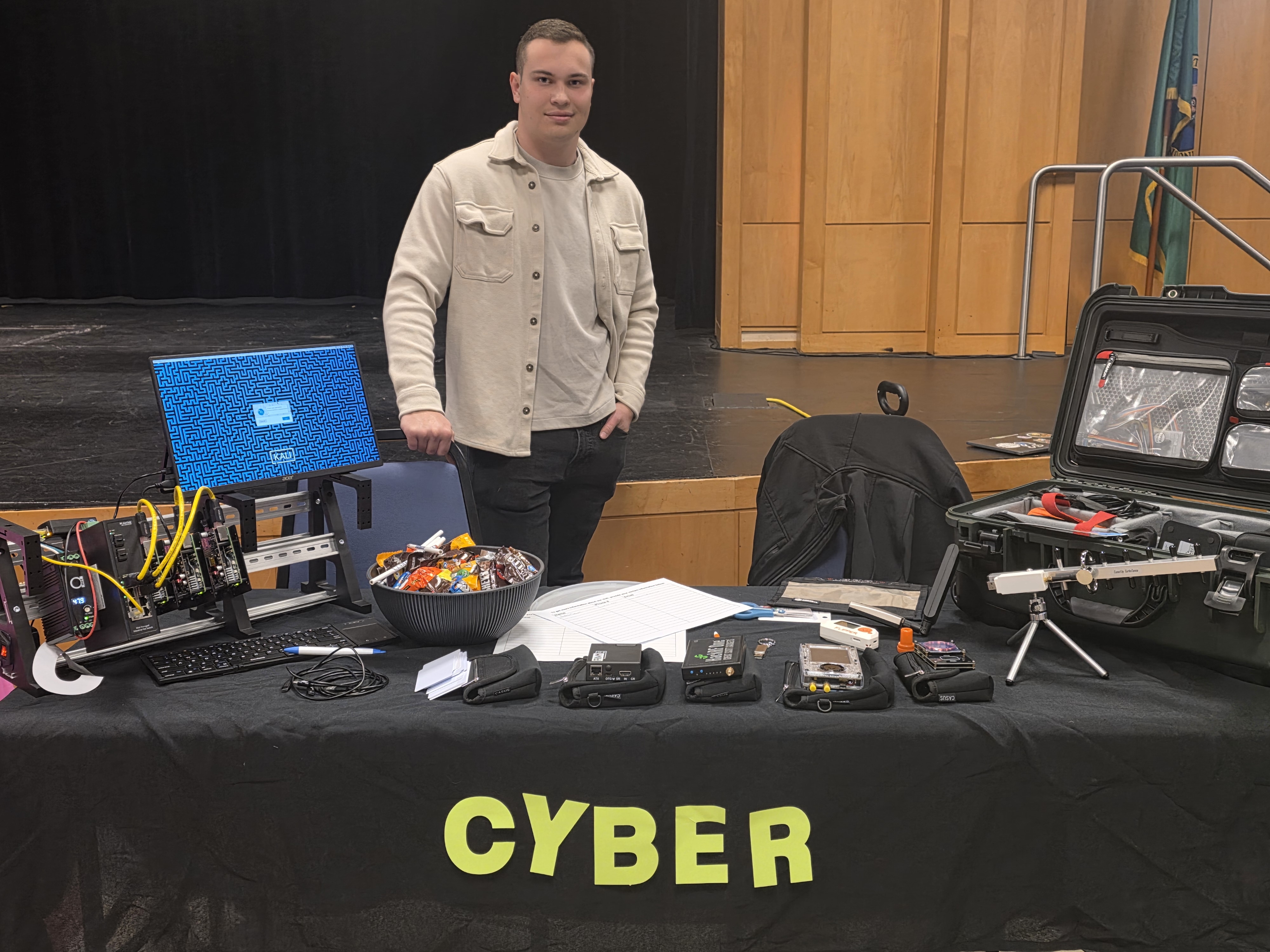 Cyber Club booth at the student involvement fair
