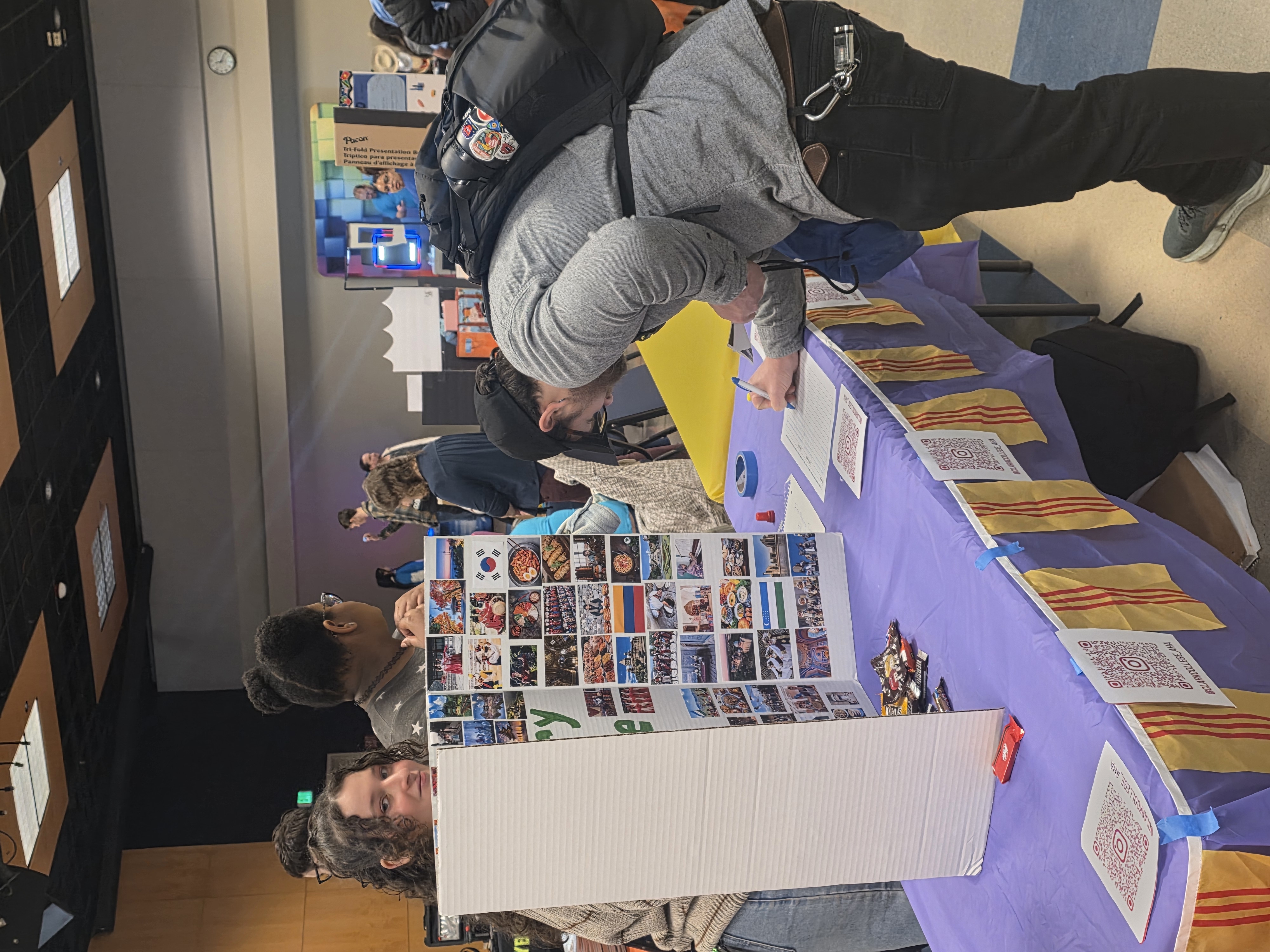 Students talking at the Student Involvement Fair