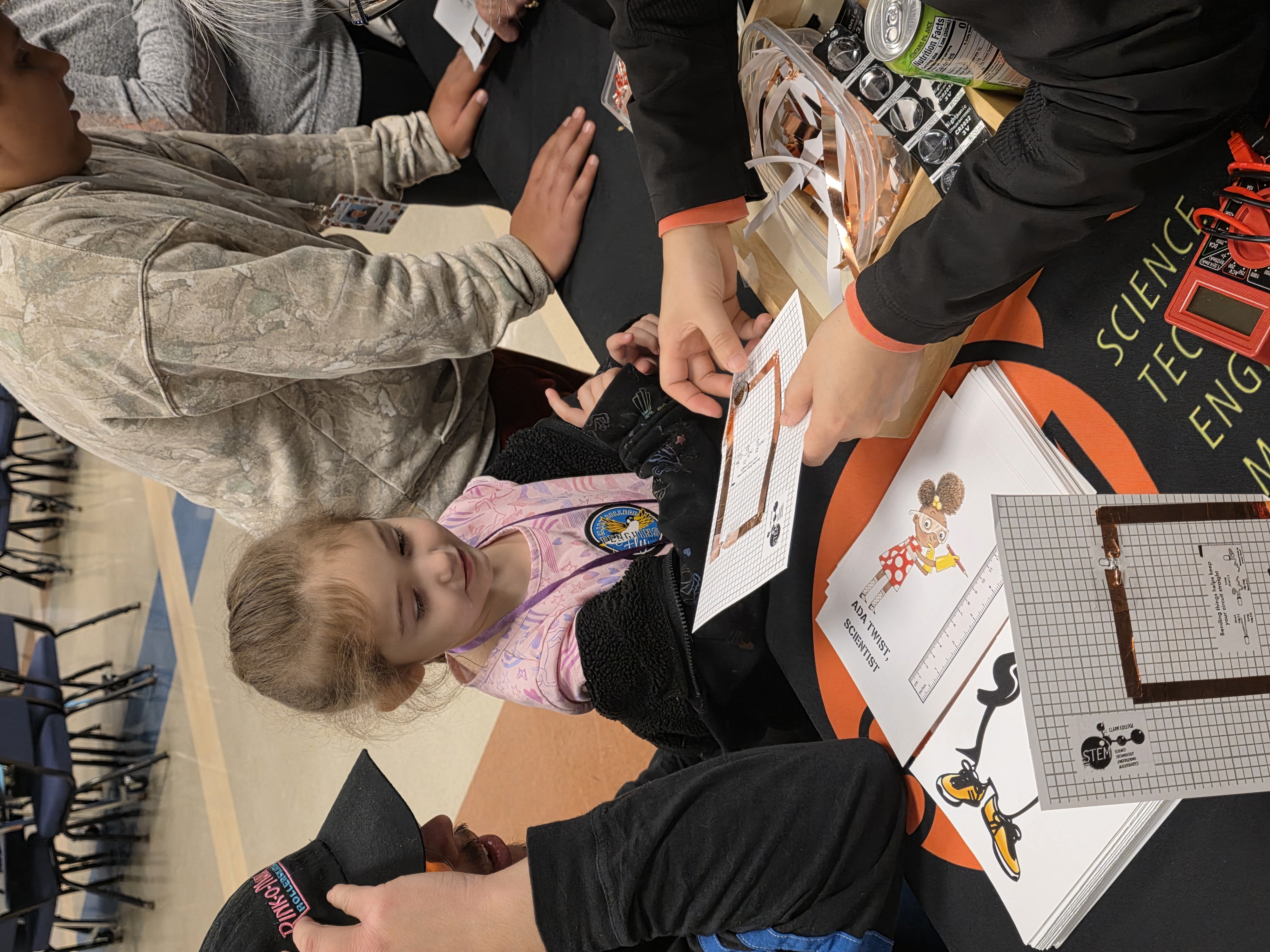 Child participates in STEM project