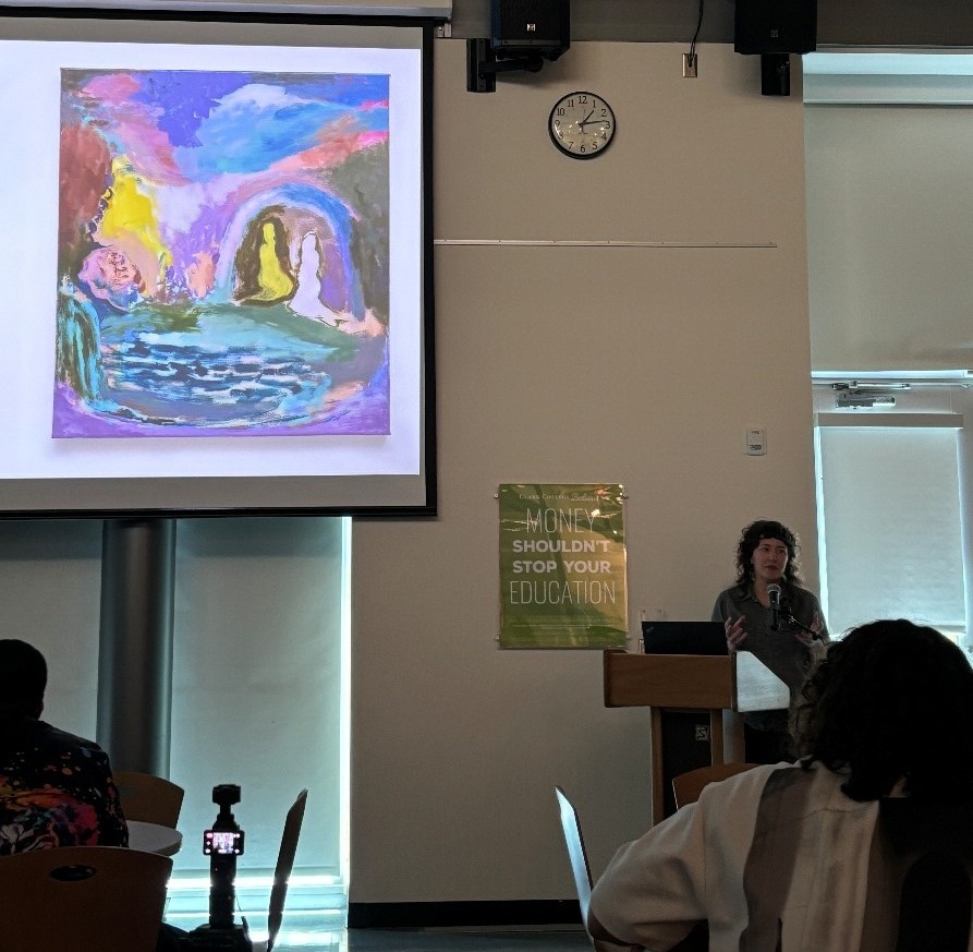 Anya Roberts-Toney presents to Clark students in PUB 161