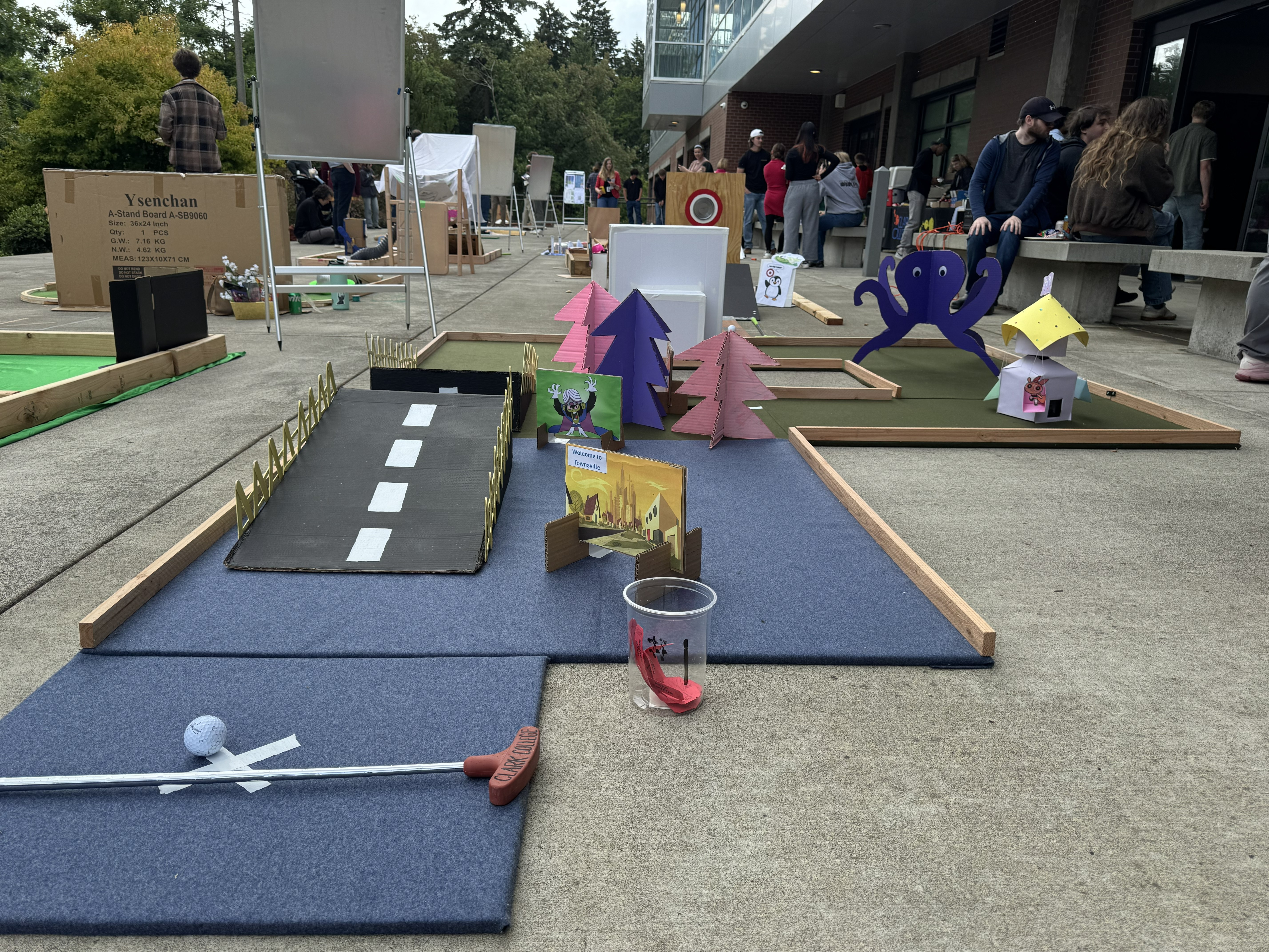 Putt putt golf course designed by Engineering students