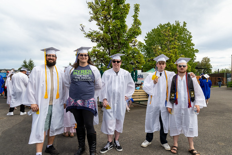 Computer Technology grads at commencement