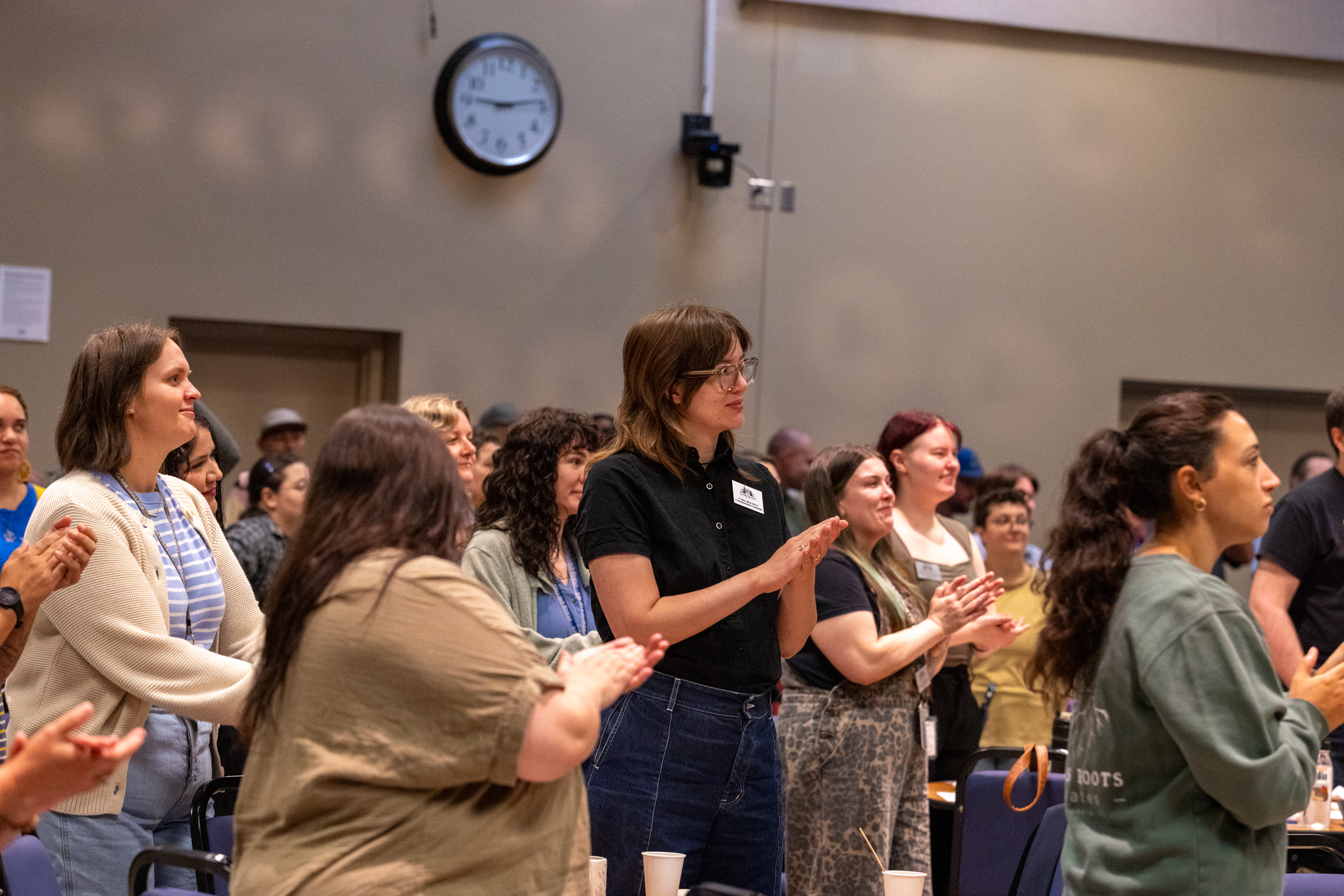 People standing in the audience at Gaiser Hall