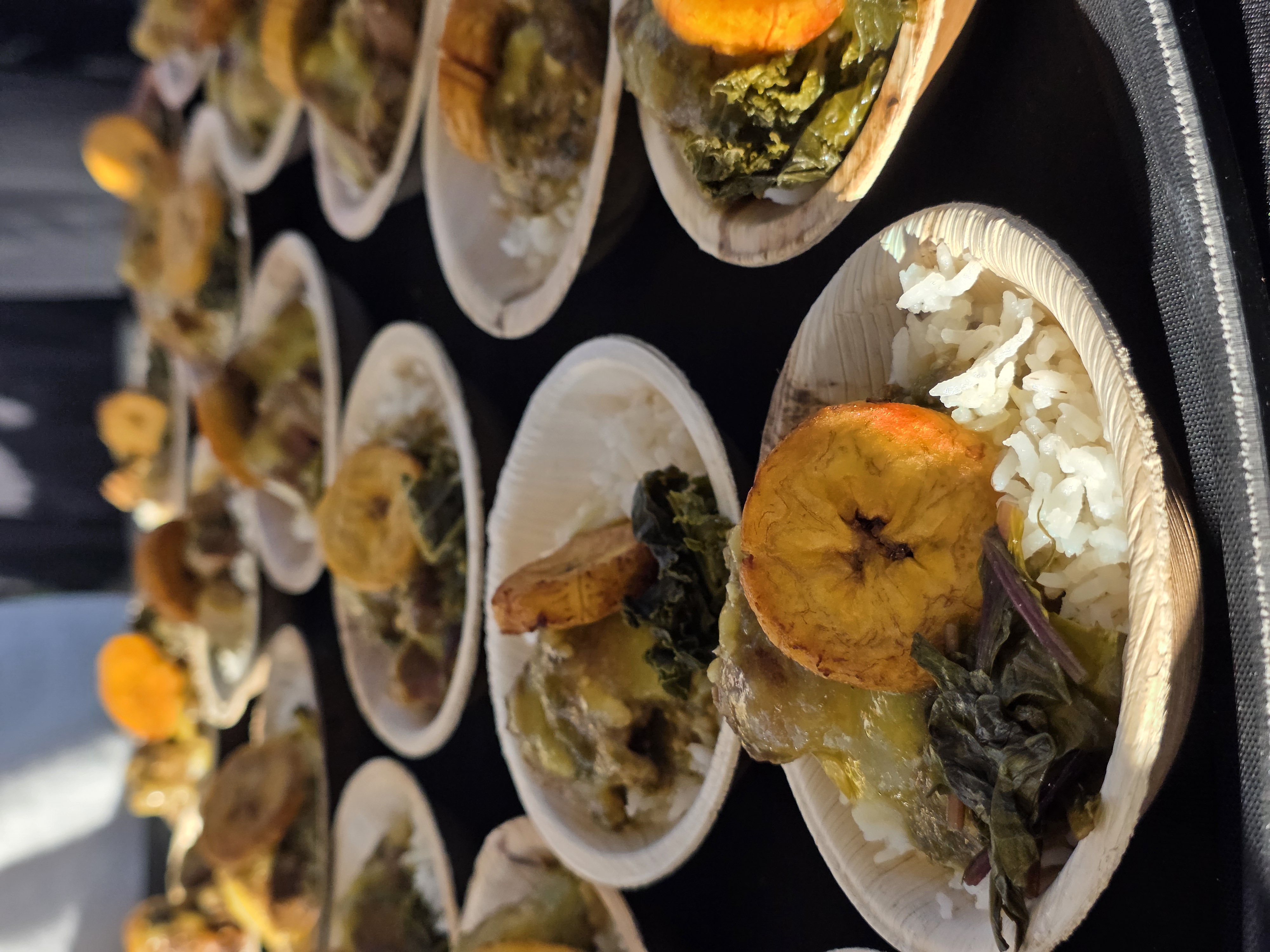 Wild boar dish plated in bowls