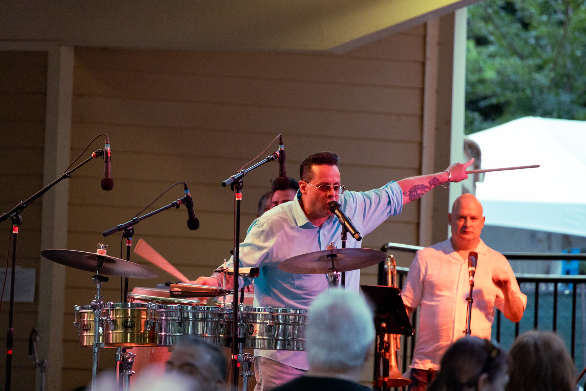 Musicians on a stage