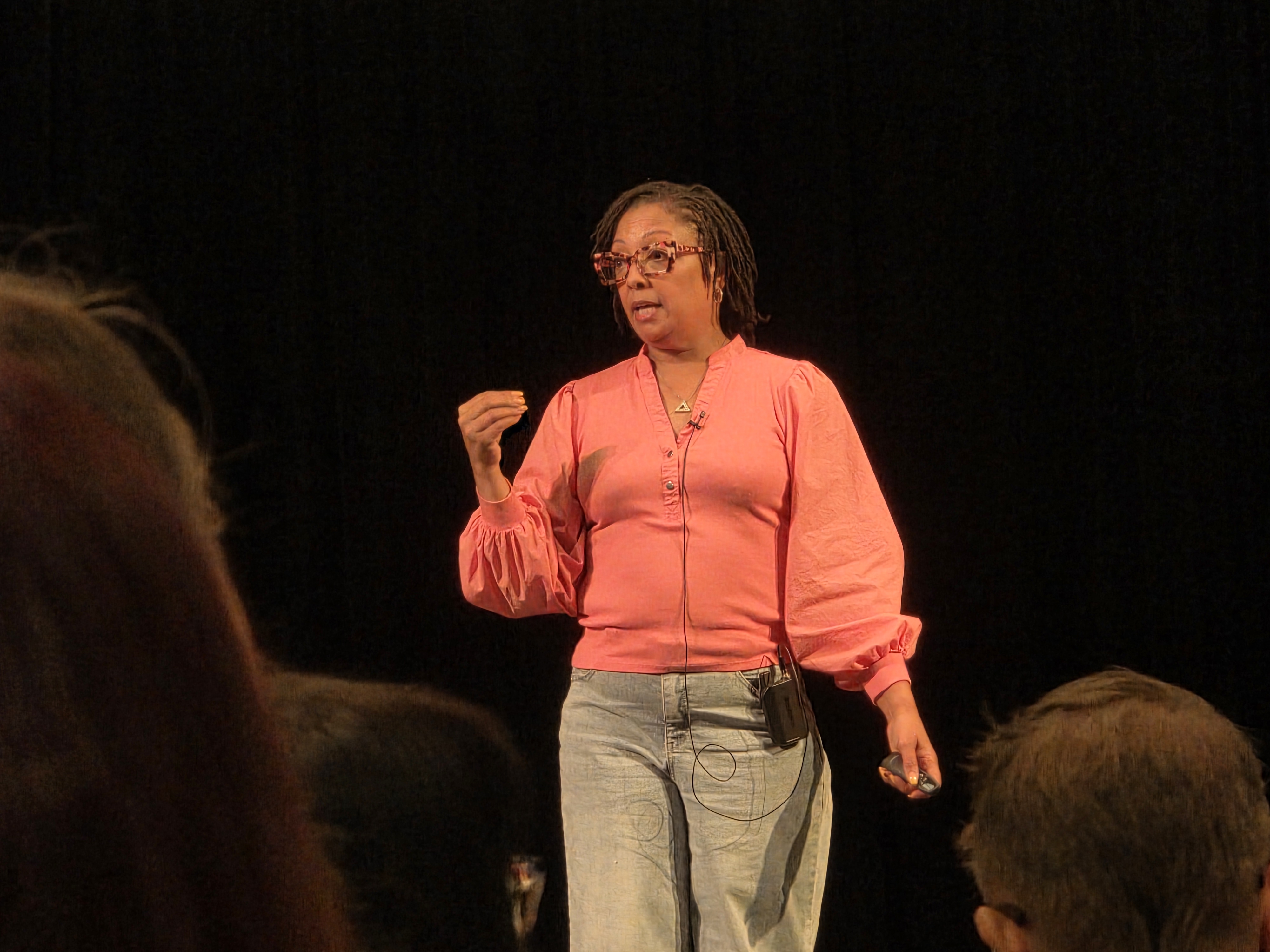 Speaker on stage