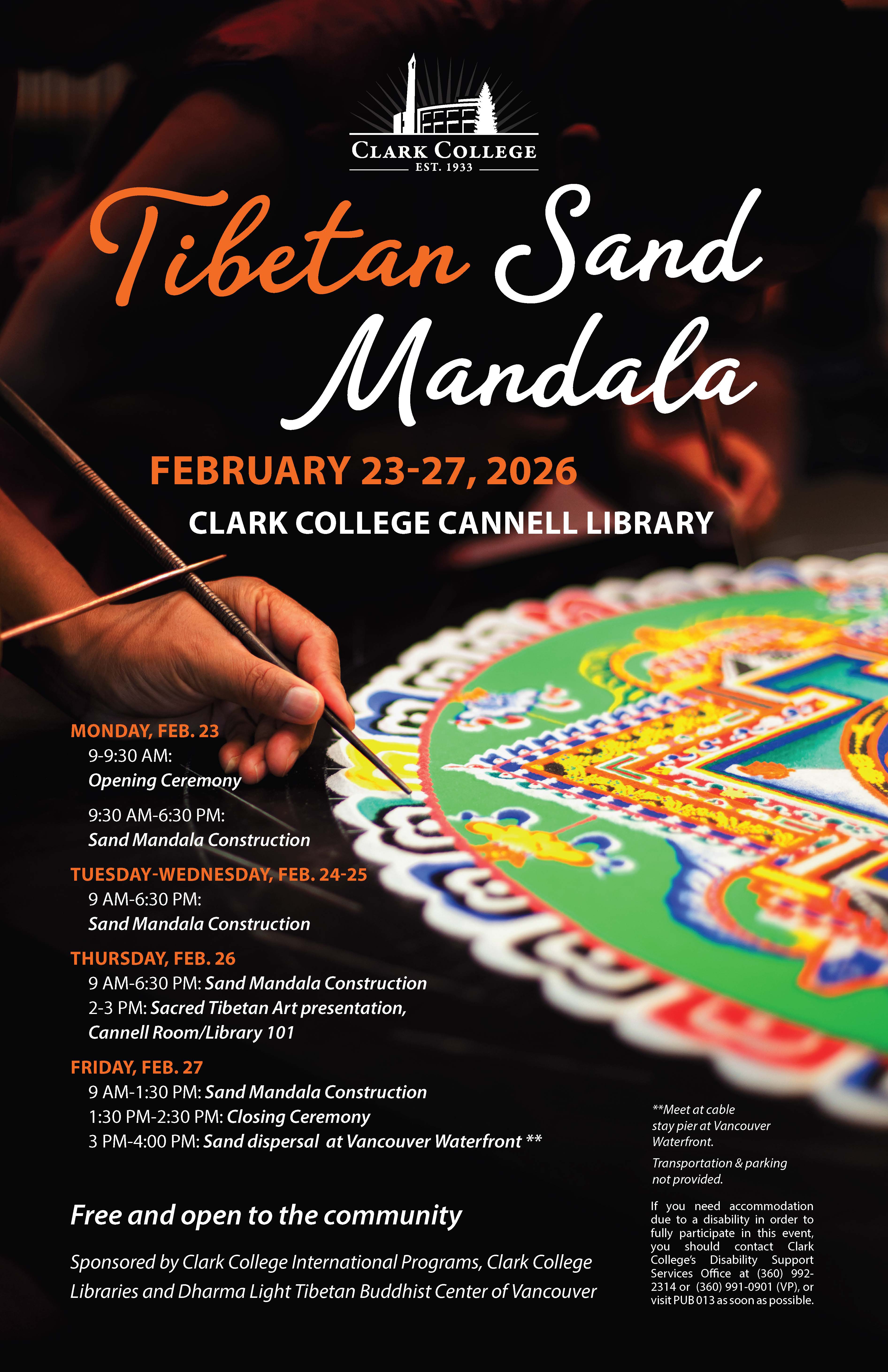 Sand Mandala event poster