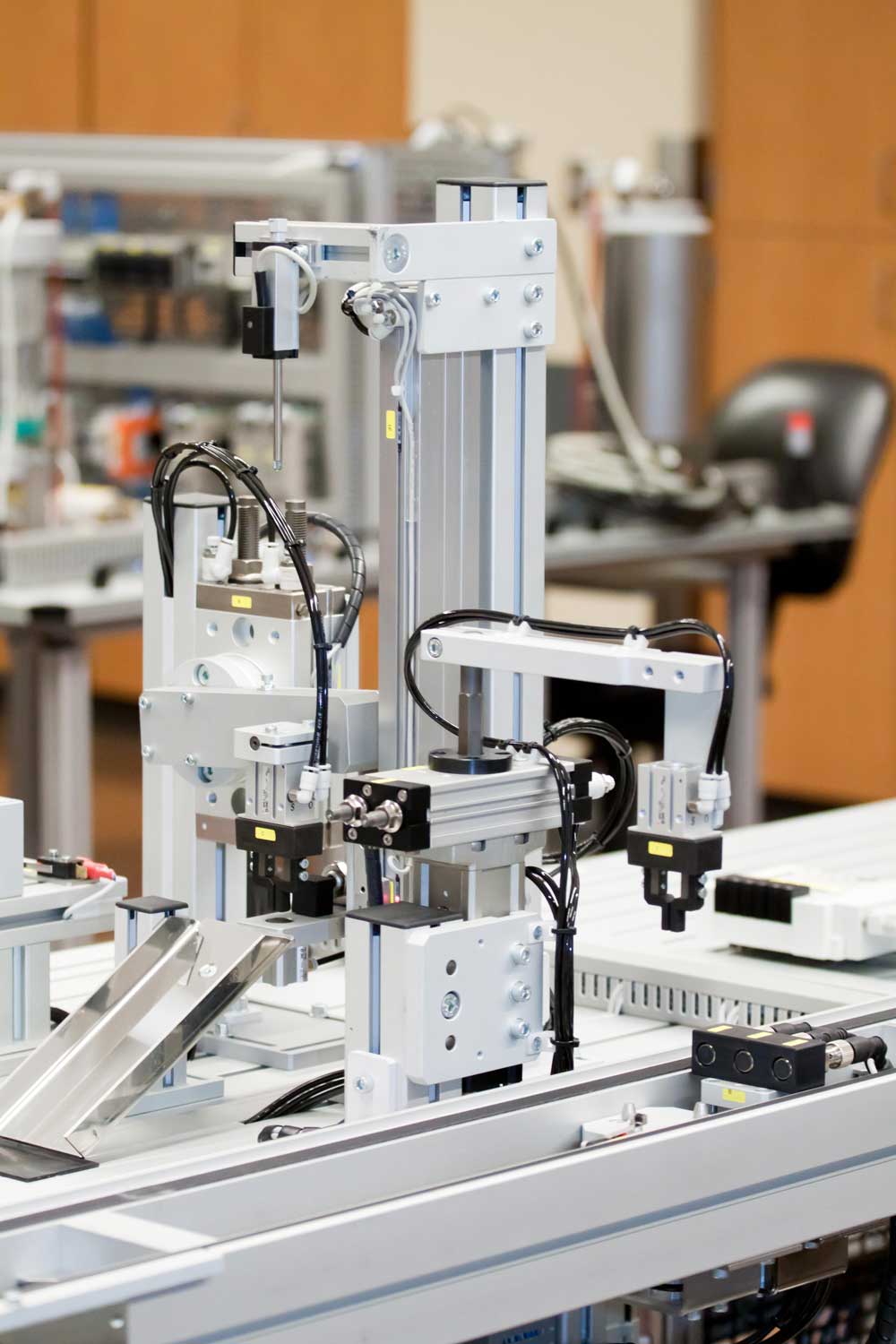A machine in a mechatronics lab.