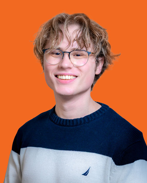 Portrait of an All-Washington Academic Team student, Noah Shular.