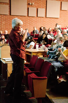 Dr. Charlene Montierth and the audience